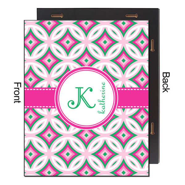 Linked Circles & Diamonds 16x20 Wood Print - Front & Back View