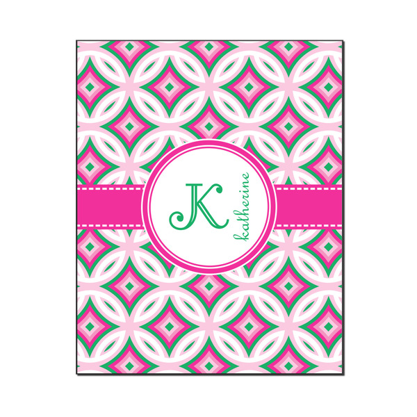 Custom Linked Circles & Diamonds Wood Print - 16x20 (Personalized)