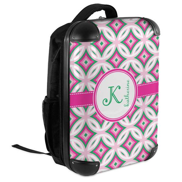Linked Circles & Diamonds 18" Hard Shell Backpacks - ANGLED VIEW