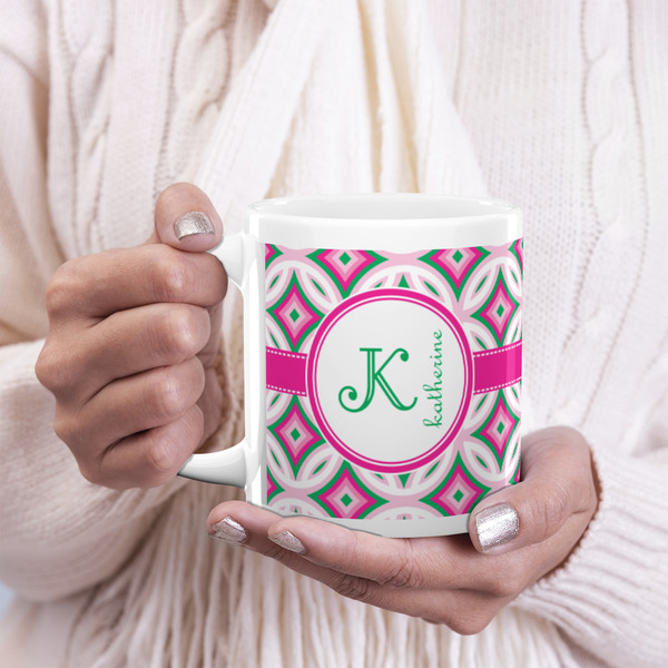 Linked Circles & Diamonds 20oz Coffee Mug - LIFESTYLE