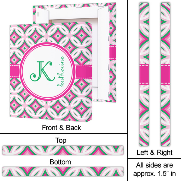 Linked Circles & Diamonds 20x24 - Canvas Print - Approval