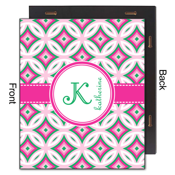 Linked Circles & Diamonds 20x24 Wood Print - Front & Back View