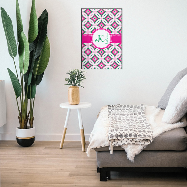 Linked Circles & Diamonds 20x30 Wood Print - In Context