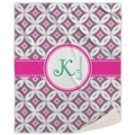 Linked Circles & Diamonds Sherpa Throw Blanket (Personalized)