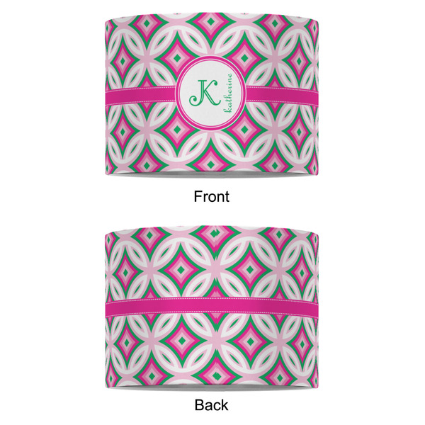 Linked Circles & Diamonds 8" Drum Lampshade - APPROVAL (Fabric)