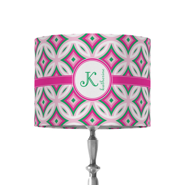 Custom Linked Circles & Diamonds 8" Drum Lamp Shade - Fabric (Personalized)