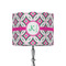 Linked Circles & Diamonds 8" Drum Lampshade - ON STAND (Fabric)