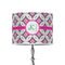Linked Circles & Diamonds 8" Drum Lampshade - ON STAND (Poly Film)