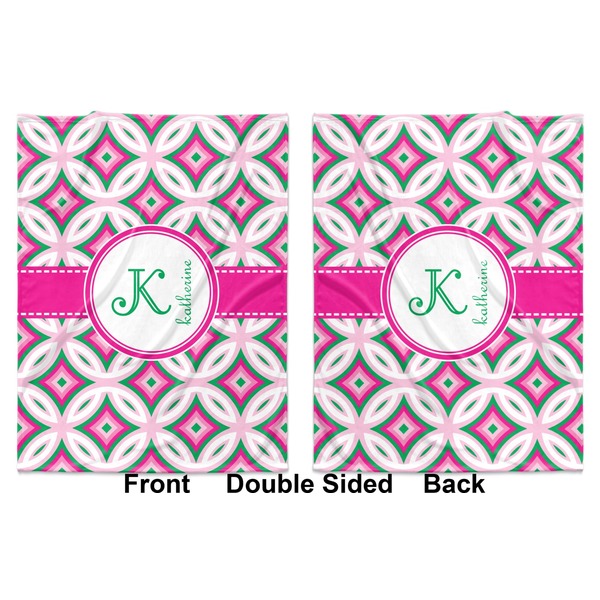 Linked Circles & Diamonds Baby Blanket (Double Sided - Printed Front and Back)