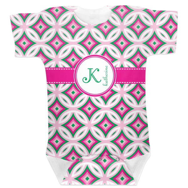 Custom Linked Circles & Diamonds Baby Bodysuit (Personalized)