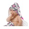 Linked Circles & Diamonds Baby Hooded Towel on Child