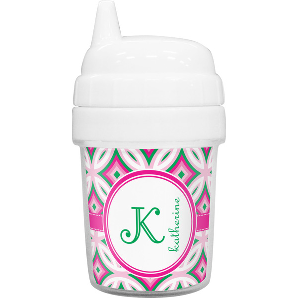 Custom Linked Circles & Diamonds Baby Sippy Cup (Personalized)