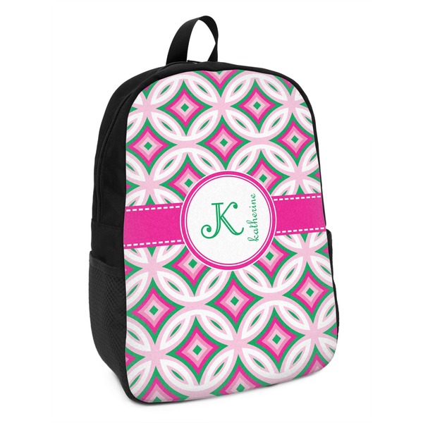 Custom Linked Circles & Diamonds Kids Backpack (Personalized)