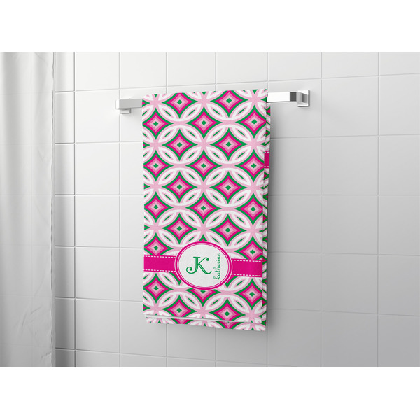 Linked Circles & Diamonds Bath Towel - LIFESTYLE