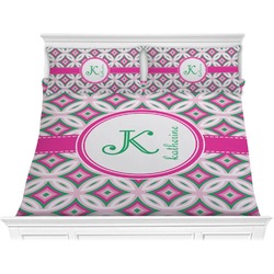 Linked Circles & Diamonds Comforter Set - King (Personalized)