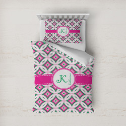 Linked Circles & Diamonds Duvet Cover Set - Twin (Personalized)
