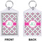 Linked Circles & Diamonds Bling Keychain (Front + Back)
