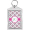 Linked Circles & Diamonds Bling Keychain (Personalized)