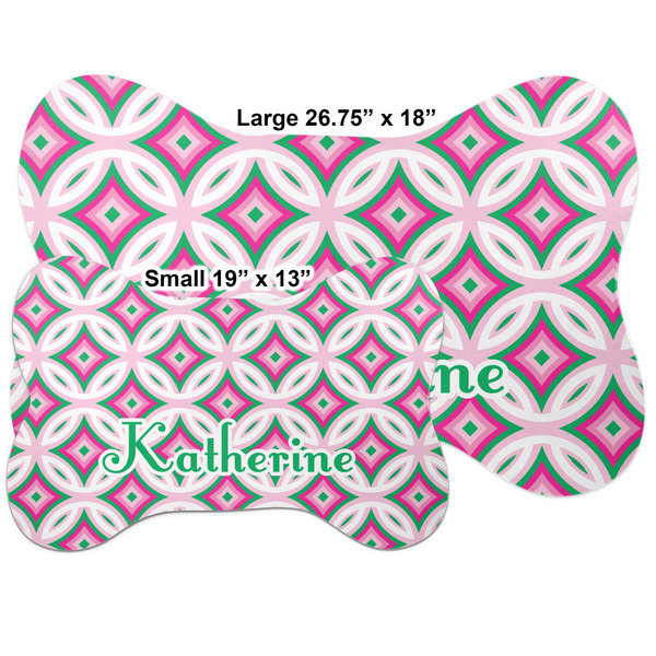 Linked Circles & Diamonds Bone Shaped Mat Comparison