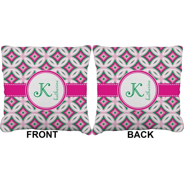 Linked Circles & Diamonds Burlap Pillow Approval