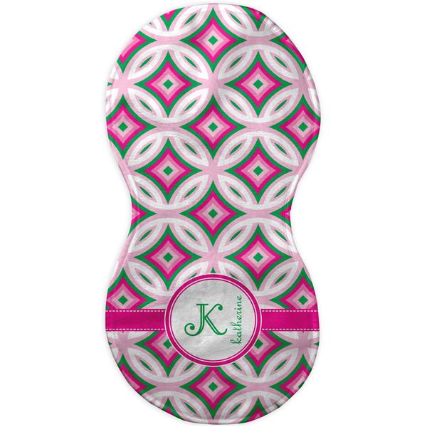 Linked Circles & Diamonds Burp Peanut Shaped Flat