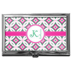 Linked Circles & Diamonds Business Card Case