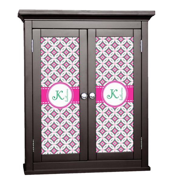 Custom Linked Circles & Diamonds Cabinet Decal - Large (Personalized)