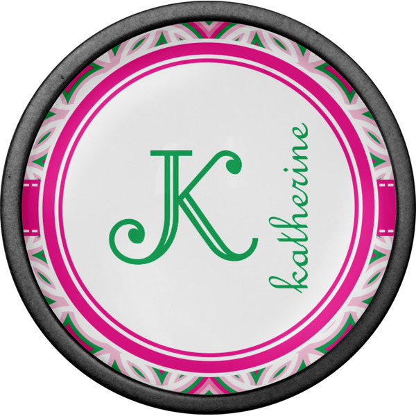 Linked Circles & Diamonds Cabinet Knob - Black - Front