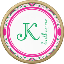 Linked Circles & Diamonds Cabinet Knob - Gold (Personalized)