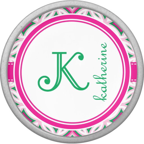 Linked Circles & Diamonds Cabinet Knob - Nickel - Front