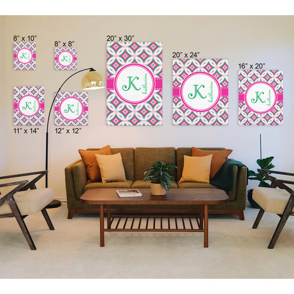 Linked Circles & Diamonds Canvas Prints - Multiple Sizes