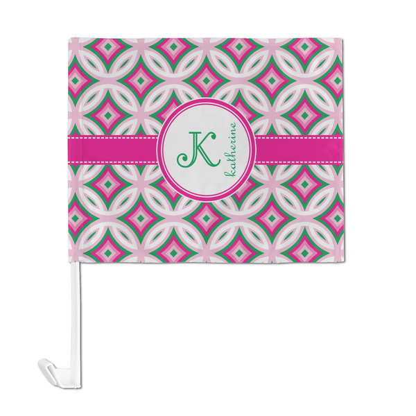Linked Circles & Diamonds Car Flag - Large - FRONT