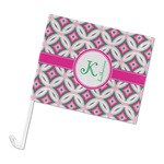 Linked Circles & Diamonds Car Flag - Large (Personalized)