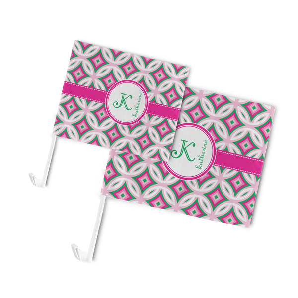 Linked Circles & Diamonds Car Flags - PARENT MAIN (both sizes)