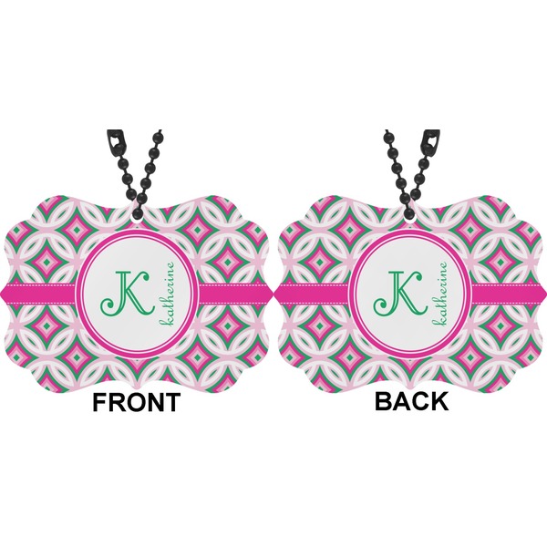 Linked Circles & Diamonds Car Ornament (Approval)