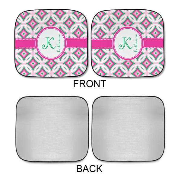 Linked Circles & Diamonds Car Sun Shades - APPROVAL
