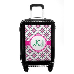 Linked Circles & Diamonds Carry On Hard Shell Suitcase (Personalized)