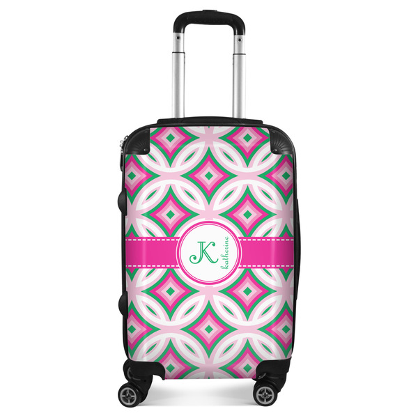 Custom Linked Circles & Diamonds Suitcase (Personalized)