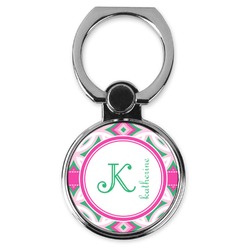 Linked Circles & Diamonds Cell Phone Ring Stand & Holder (Personalized)
