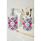 Linked Circles & Diamonds Ceramic Bathroom Accessories - LIFESTYLE (toothbrush holder & soap dispenser)