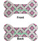 Linked Circles & Diamonds Ceramic Flat Ornament - Bone Front & Back (APPROVAL)