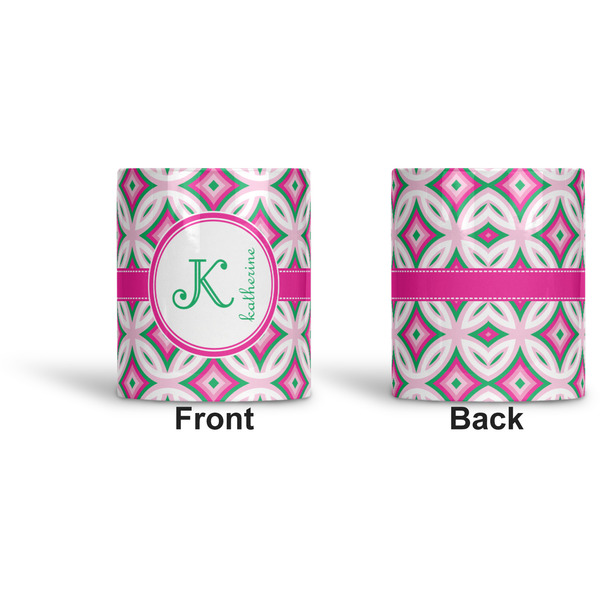 Linked Circles & Diamonds Ceramic Pen Holder - Apvl