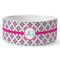 Linked Circles & Diamonds Ceramic Dog Bowl (Personalized)