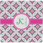 Linked Circles & Diamonds Ceramic Tile Hot Pad (Personalized)