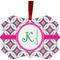 Linked Circles & Diamonds Christmas Ornament (Front View)