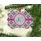 Linked Circles & Diamonds Christmas Ornament (On Tree)