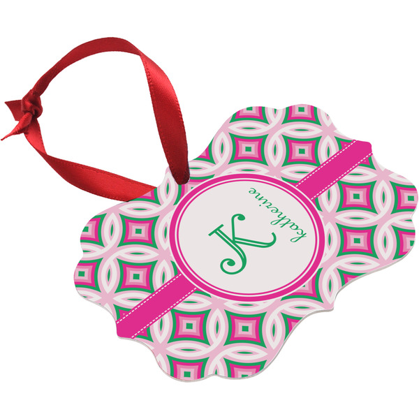 Linked Circles & Diamonds Christmas Ornament