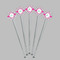 Linked Circles & Diamonds Clear Plastic 7" Stir Stick - Round - Fan View