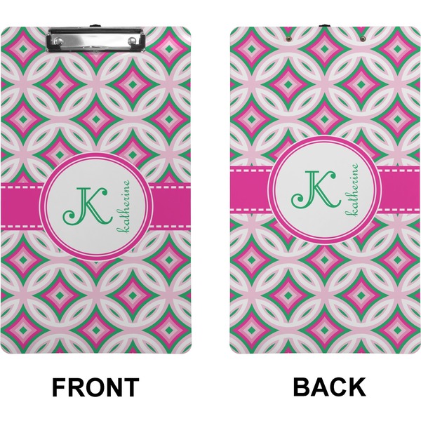 Linked Circles & Diamonds Clipboard (Legal) (Front + Back)