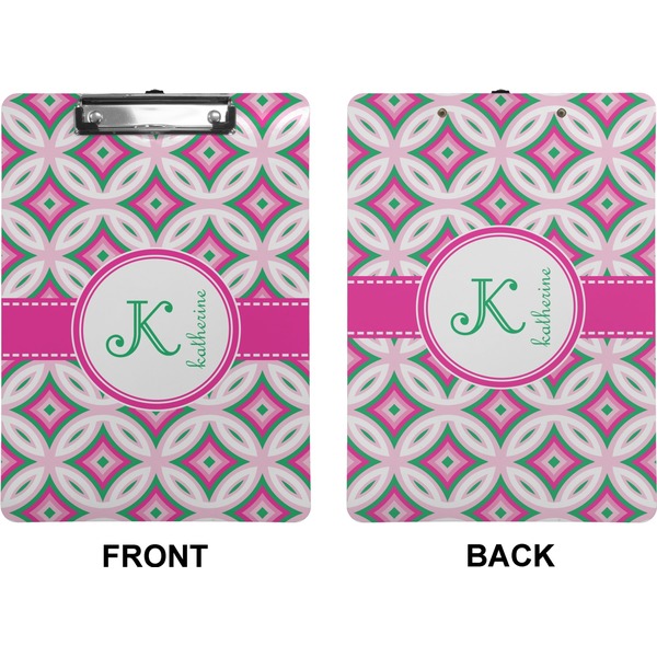 Linked Circles & Diamonds Clipboard (Letter) (Front + Back)